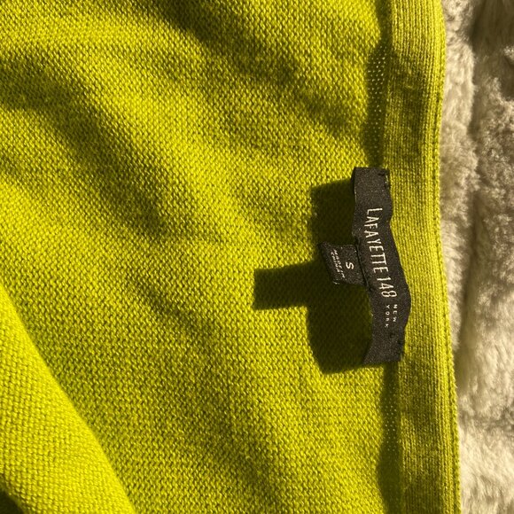 Lafayette 148 Lime Green Cowl neck knitted top - Picture 4 of 8